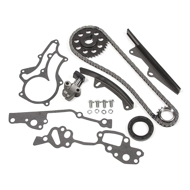 Kit de corrente de distribuição para serviço pesado (com 2 guias de metal) Fit 85-95 2.4 Toyota 22R 22RE